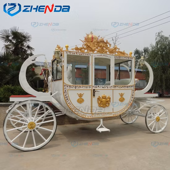 Carro de boda romántico estilo jardín de lujo, transporte especial, carro eléctrico, vehículo de caballo eléctrico